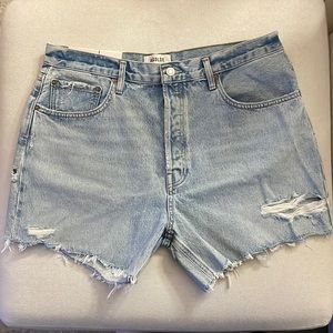 Agolde Riley Denim Shorts - High Rise Slim Leg - Size 33